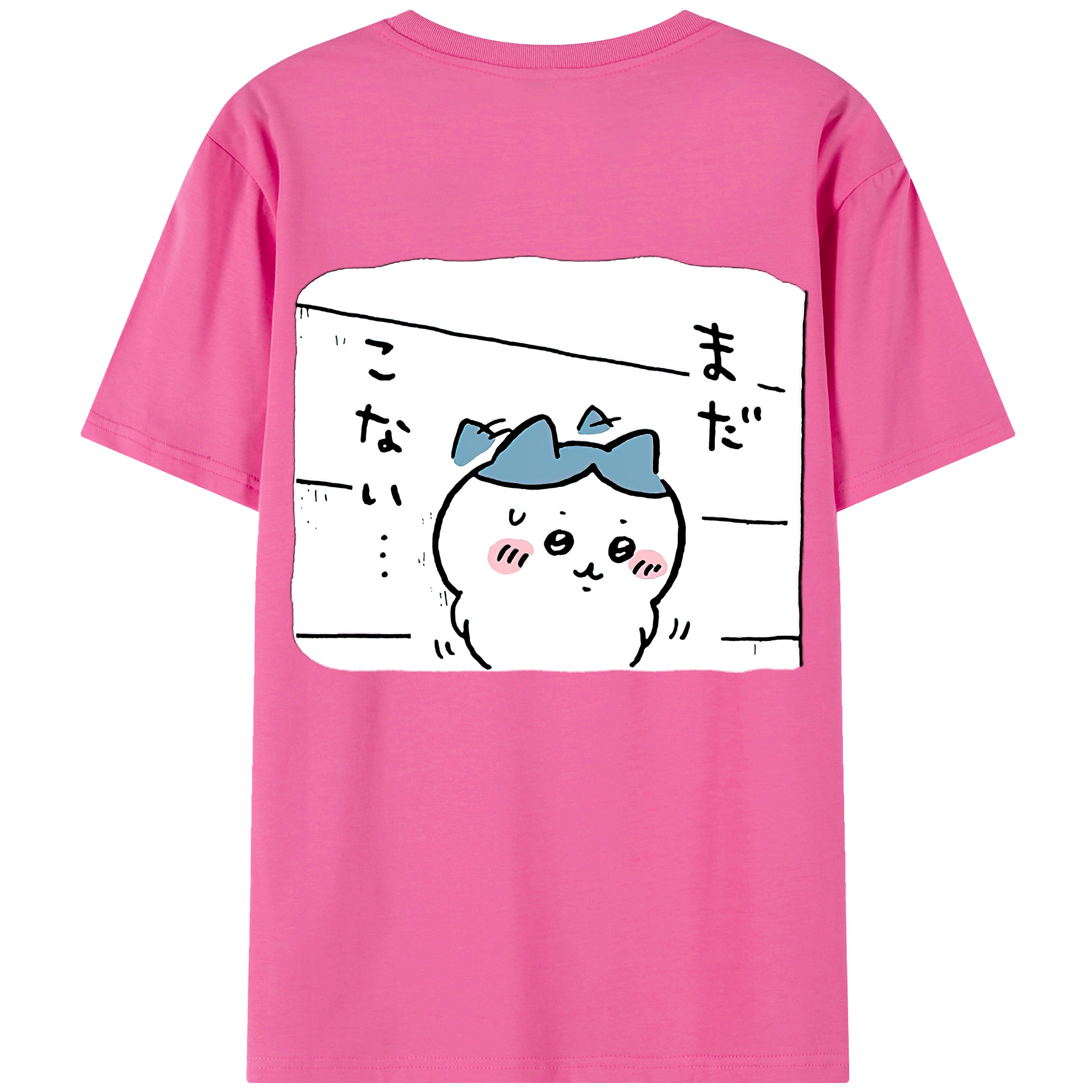 （画像用） ちいかわ ハチワレ Chii-kawa hachiware レディース半袖Tシャツ(バックプリント)
